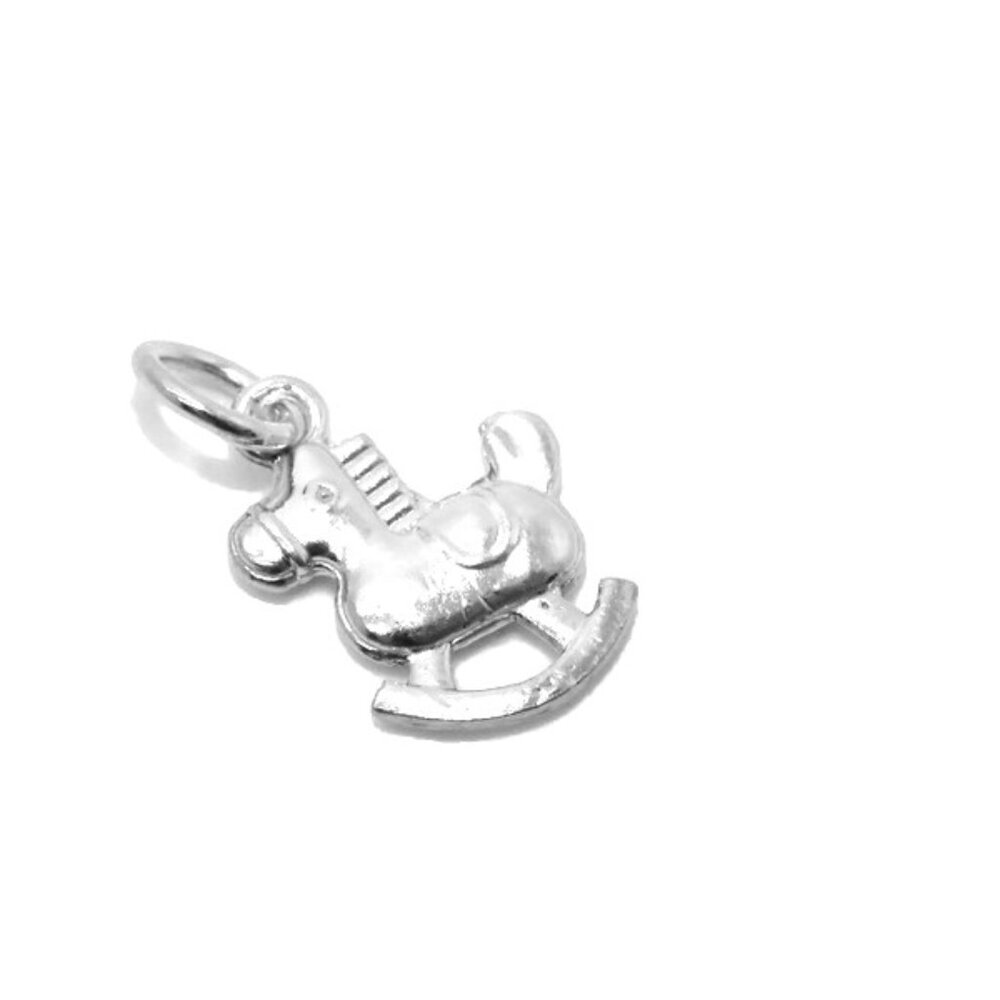 .925 Rocking Horse Sterling Silver Pendant Charm